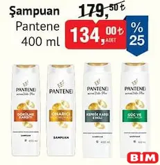 PANTENE ŞAMPUAN ÇEŞİTLERİ 400 ML fiyat ve kampanya bilgisi